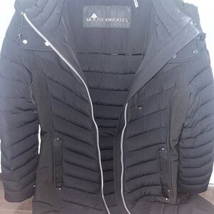 Moose Knuckles Charcoal Puffer Coat